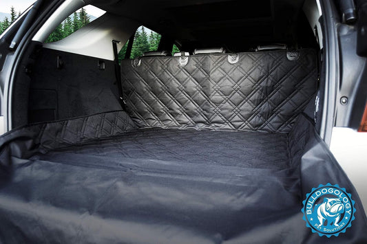 SUV Cargo Liner for Dogs - Heavy Duty Pet Trunk Cargo Cover - Dog Car Seat Cover Waterproof Nonslip Mat - Dog Hair, Muddy Paws, Scratches, Protector for Cars Vans Suvs (Large, Black)