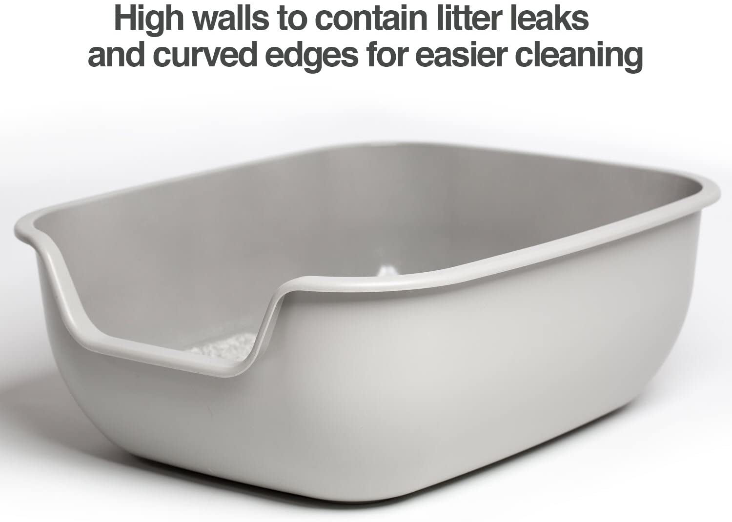 Betterbox Cat Litter Box, Non-Stick Large Litter Box (Kitty Litter Box-Pet Safe Non-Stick Coating for Easy Cleaning of Cat Litter) Litter Pans Made of Stronger ABS Plastic Single or Two Pack