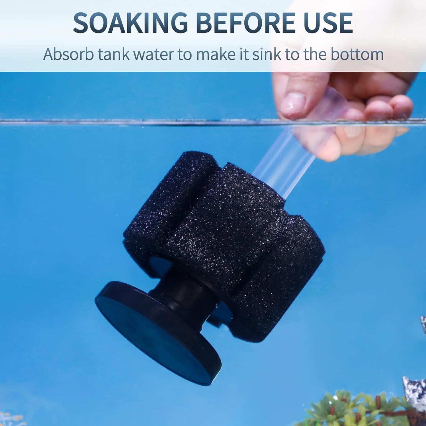 Aquarium Bio Sponge Filter Quiet Betta Fry Shrimp and Small Fish Foam Filter for Fish Tank up to 30 Gallons, 3 Pack